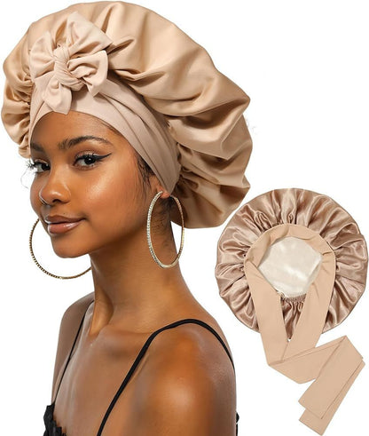 طقم ساتان فاخر للعناية بالشعر والبشرة